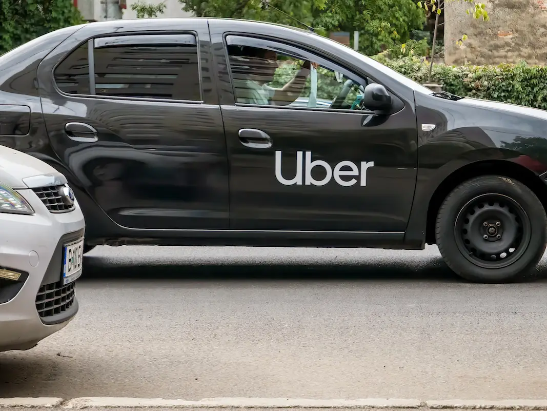 BucharestRomania-07.15.2020-Car-with-the-logo-of-the-ride-hailing-company-Uber-in-traffic.-De-Cristi-Croitoru4